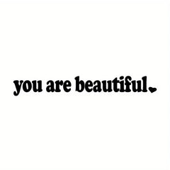 Inspire Motivational Quote Decal You Are Beautiful Mirror Vinyl Sticker Believe in yourself Stickers Bathroom Fitting Room Decor