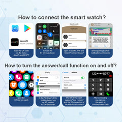 LAXASFIT New Smart Watch Bluetooth Talk Tracking Heart Rate Sleep Monitor Bluetooth Smart Watch Gifts for Men and Women