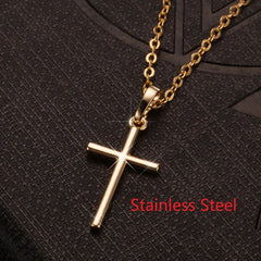 Luxury Rotatable Crown Zircon Cross Necklace Earrings Rings for Women Stainless Steel Cross Chain Christian Jewelry Prayer Gift
