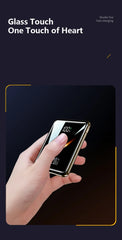 New 500000mAh Mini Power Bank Built-in 4 Cables Large Capacity Super Fast Charging External Battery for IPhone Samsung