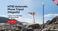 Ulanzi TT88 1.44M Overhead Selfie Stick Phone Tripod with Magnetic Clamp Wireless Remote Extension Tripod for LiveStreaming Vlog