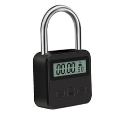 Multifunctional LCD Display Time Lock, Waterproof USB Rechargeable Temporary Timer Padlock, Smart Time Lock for Travel and More