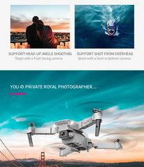 E88 ProIntelligent Folding Drone Supports single/Dual Camera Switching 4KPicture Quality+Wide-angle Shooting WiFiDirect Real-Tim
