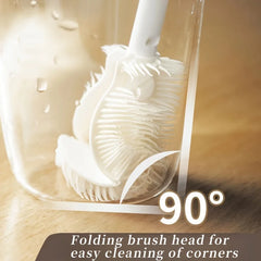 Foldable 360 degree comprehensive cleaning silicone brush with long handle design, reusable for bottles and cups Kitchen Tools, Kitchen Cleaning