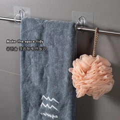10pcs Multifunctional Wall-Mounted Round Hooks Free Punching Seamless Paste Storage Rack Kitchen Bathroom Household Ring Hange