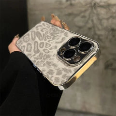 Luxury Leopard Print Phone Case For iPhone 11 12 13 14 15 16 17 Pro Max Plus Air Shockproof Bumber Cases Cover