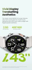 HAYLOU Watch 4S GPS Smartwatch 1.43” HD AMOLED Display 5 Satellite GPS Positioning 120+ Workout Modes Sport Fitness Smart Watch