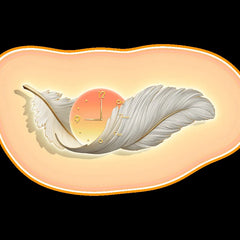 LED Feather Wall Clock Lamp – Home Decor Clock Light