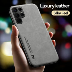 Sheepskin Magnetic Case For Samsung S26 S25 S24 Ultra S22 Plus S21 FE Cases For Samsung S23 Ultra Note 20 10 Leather Phone Cover