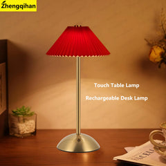 LED Table Lamp Touch Sensor Rechargeable Desktop Night Light Wireless Reading Lamp For Restaurant Hotel Bar Bedroom Decor Light
