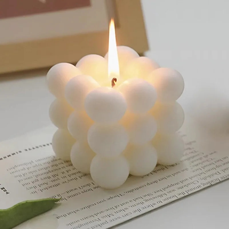 1pc Creative Ball-Shaped Soy Wax Magic Cube Aromatherapy Candle, High-End Wedding Favor Gift, Handmade Decorative Object Home Decor