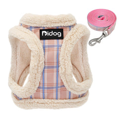 Winter Warm Dog Harness Vest Soft Padded Pet Chihuahua Puppy Harness Leash Set Adjustable For Small Medium Dogs French Bulldog Pet Shop