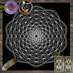 1pc Tarot card tablecloth, mysterious rune astrology altar cloth, witchcraft cabin decoration tablecloth, card game tablecloth