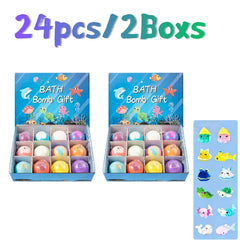 Children’s  Bath Bombs Set Bath Gift with Hidden Toys Safe Ocean Bubble Bath Perfect for Sensory Play Bathtime Fun