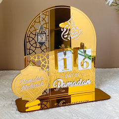 1pc Acrylic Ramadan Calendar Day of Ramadan Calendar Eid Mubarak Home Decoration Ornament Party Supply