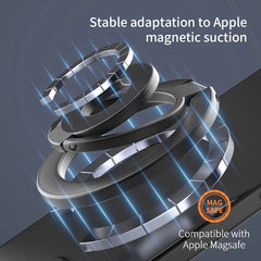 For MagSafe Double Sided Magnetic Phone Ring Holder Portable Folding Cellphone Stand Accessory Grip Bracket Support For iPhone