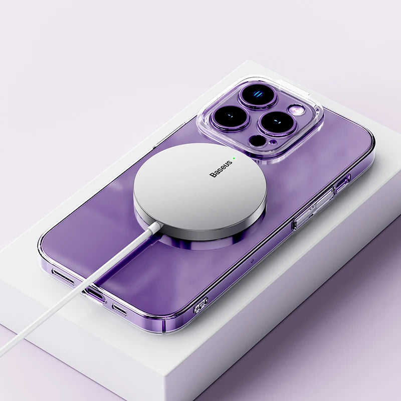 Baseus 15W Magnetic Wireless Chargers for iPhone 15 Qi Wireless Charger Fast Charging Pad for iPhone 13 12 Mini Phone Charger