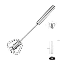 Stainless Steel Semi-Automatic Hand Push Whisk (10–14”)