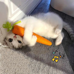 Cat Toy Carrot Pet Products Bite Resistant Paper Rope Scratcher Clean Teeth Interactive Play Cat Carrot Chew Toy for Cat