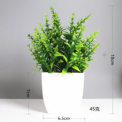 Artificial Bonsai Green Fake Plant Eucalyptus Flower Potted Plant for Indoor Outdoor Home Bedroom Garden Decoration Home Decor, Plants & flowers