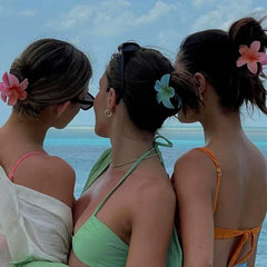 Bohemian Floral Hair Claw Clip – Hawaiian Beach Style