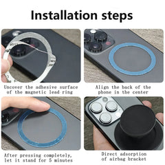 Magnetic Folding Mobile Phone Grip Holder Socket Pocket Support for Magsafe IPhone Mac Samsung Safe Ring Finger Expanding Stand