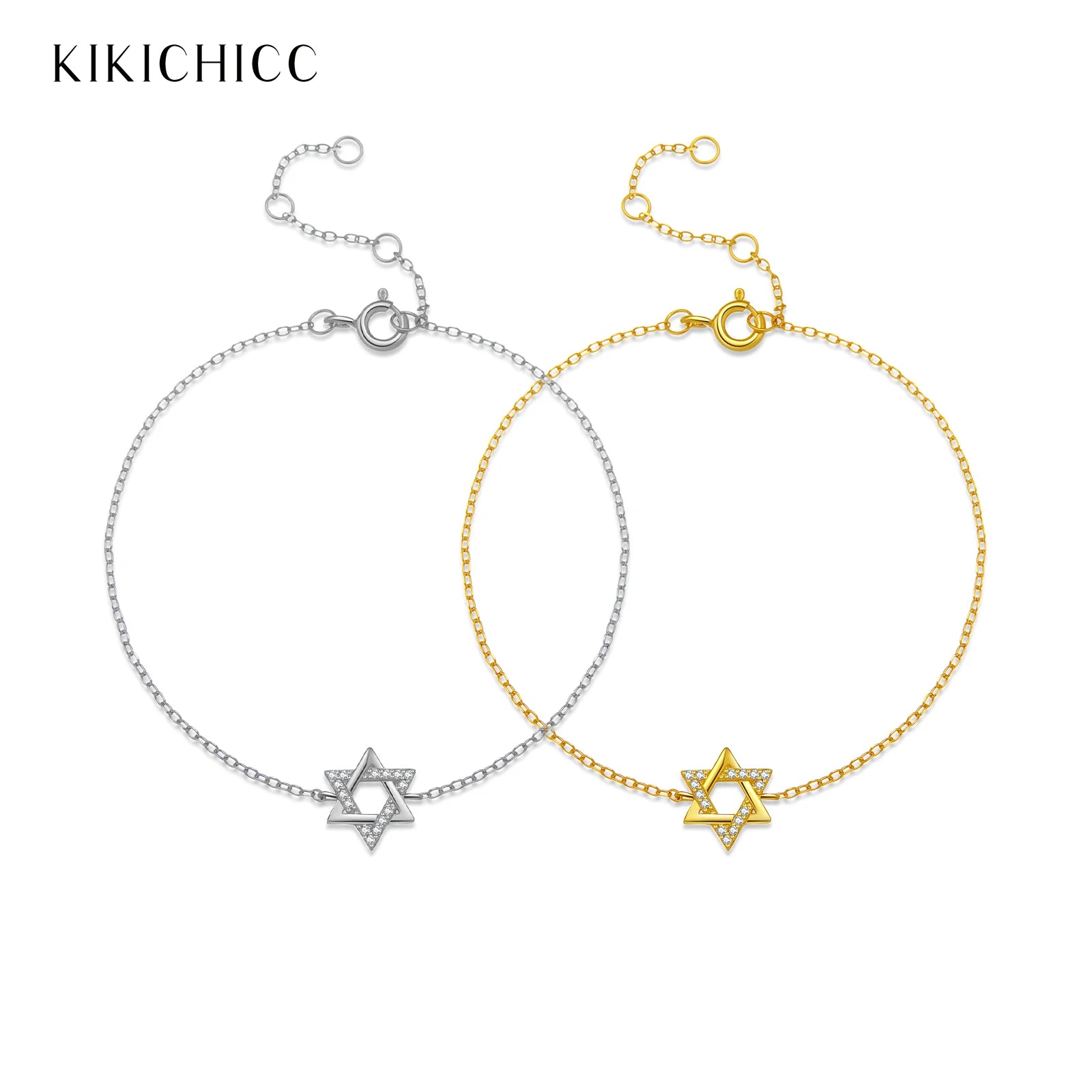 KIKICHICC Women 925 Sterling Silver CZ Zircon  Star of David Bracelet 2024 Wedding Anniversary Fine Luxury Fashion Jewelry