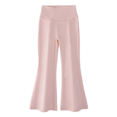Stylish Children High Waisted Slimming Comfortable Bootcut Leggings Suitable Girls Spring and Autumn Wardrobe with Flared Edge