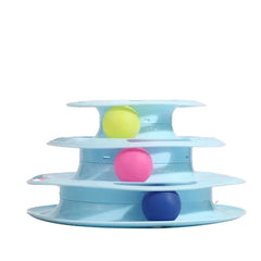Pet toys Three-layer ball cat Turntable Cat interactive educational track toy cat space tower play plate Pet Shop