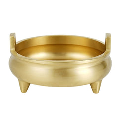 XX9B Elegant Brass Incenses Burners with Tripod Base Censers for Religious Ceremonies Home Worship Setting for Prayer