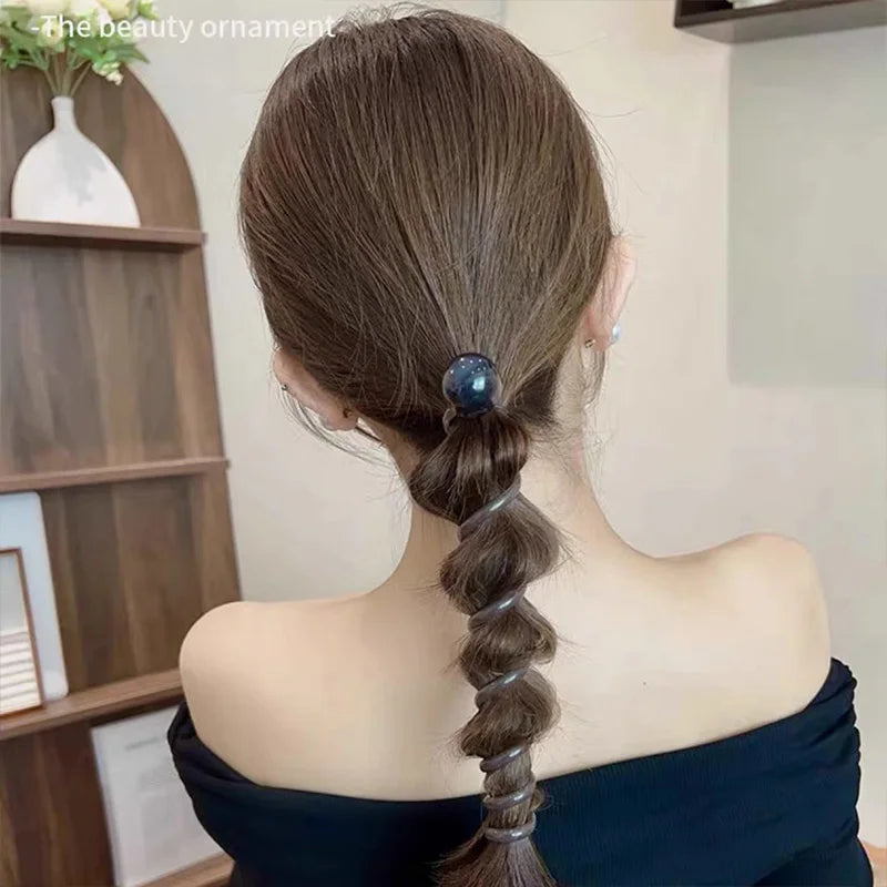 Vintage Heart Ball Elastic Headband – Women’s Hair Tie Scrunchie