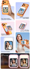 NEWEST Magnetic Selfie Monitor Screen with Fill Light Phone Back Mirroring Rear Camera For Live Stream Vlogging Video Recording
