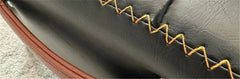 PU Leather Small Ottoman Foot Stool with Wood Legs