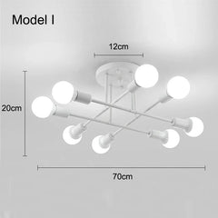 Nordic Minimalist Pendant Light Ceiling Lamp LED Chandelier Suitable for Bedrooms Living Rooms Black Gold Lighting Decoration
