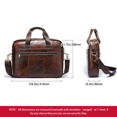 Genuine Leather Men’s Briefcase – Laptop Business Shoulder Bag