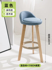 Bar Stools home high stool bar high chair cashier stool simple solid wood bar chair front desk commercial Kitchen & Dining Furniture