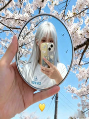 Mini Round Selfie Mirror Set Portable Wide Angle Convex Spherical Mirror 7.5cm 9.5cm For Vlogging iPhone Samsung Smartphones