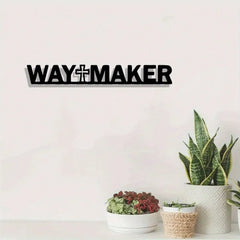1pc Vintage "Way Maker" Cross Wall Art, Iron Christian Scripture Sign, Religious Home Decor for Living Room Easter