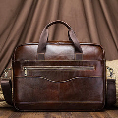 Genuine Leather Men’s Briefcase – Laptop Business Shoulder Bag