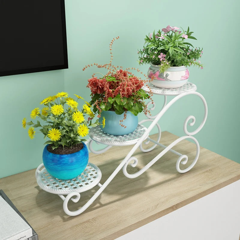 Metal Succulent Stand – Mini Desktop Plant Display Rack Home Decor