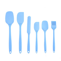 Silicone kitchenware 6-piece set, cream  scraper, spatula, oil brush, size scraper set baking tool，Non-integrated hand