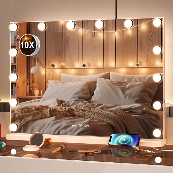 UK Hollywood Mirror Vanity Make Up Mirror with Lights LED Dressing Table Mirror