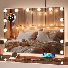 UK Hollywood Mirror Vanity Make Up Mirror with Lights LED Dressing Table Mirror