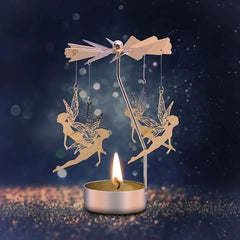 1pc Metal Hot Rotating Candle Holder Christmas Rotating Candle Holder Dinner Party Wedding Party Candle Holder Home Decor