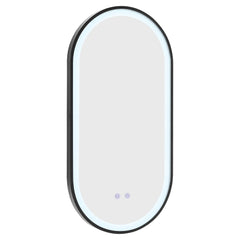 Voltsify Modern Oval LED Wall Mirror Art Metal Framed, Anti-fog Film, Sensor Switch, Three Color Temperatures Home Decor