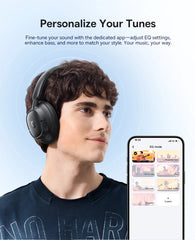 Baseus Bass EH10 NC Wireless Headphones Bluetooth 6.0 Noise Canceling 45dB Over Ear HeadsetSpatial Audio Earphone 80H Time