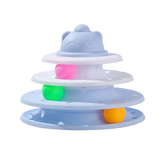Pet toys Three-layer ball cat Turntable Cat interactive educational track toy cat space tower play plate Pet Shop