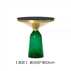 Artistic Glass Coffee Table, Creative Design End Tables for Living Room , Stylish Accent Tea Table with Various Sizes & Colors Living Room Furniture