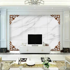 4pcs Acrylic Mirror Sticker Right Angle Corner Hollow Stickers Self Adhesive Removable Wall Mirror Stickers for Home Decor