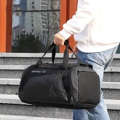 Waterproof Nylon Gym Bag – Dry & Wet Separation Sports Travel
